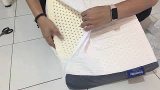 Dunlopillo SnoreLess Bukadus Bantal Anti Ngorok Latex Unboxing amp First Impression [upl. by Christabel]