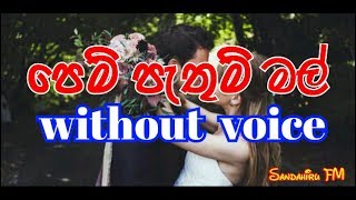 Pem Pathum Mal Karaoke without voice පෙම් පැතුම් මල් [upl. by Eerol]