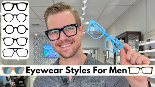 Selecting Glasses For Men  Choosing Shape Color and Style [upl. by Anrahs]