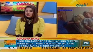 Unang Hirit Usaping selfdefense tinalakay sa Kapuso sa Batas [upl. by Russel]