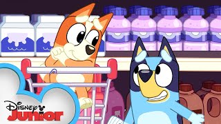 Bluey and Bingo Go Grocery Shopping 🛒  Bluey  Disney Junior [upl. by Daj]