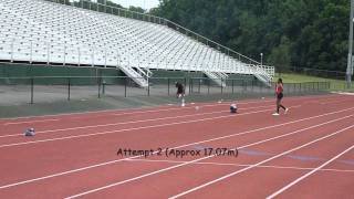 Triple Jump Training  17m Short Approach Jump Samyr Laine [upl. by Neiht]