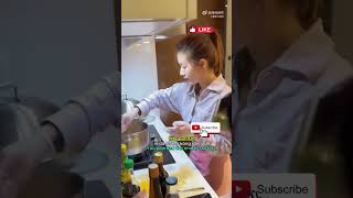 Rate her cooking with Zhao Lusi🤖new tiktok chinese song shorts [upl. by Hurley]