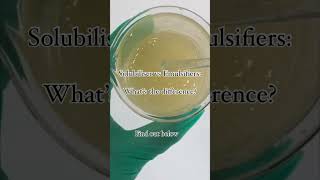 🌿 Solubiliser vs Emulsifier What’s the Difference 🌿 [upl. by Wade]