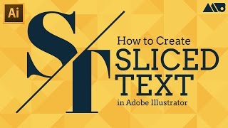 How to Create Sliced Text in Adobe Illustrator Tutorial [upl. by Hsemar534]