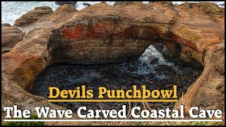 Devils Punchbowl The Wave Carved Coastal Cave Oregon [upl. by Notlehs]