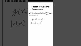 Factor of a Algebraic Expression  POLYNOMIAL  CLASS 9  exam basicmath education mathematics [upl. by Presber]