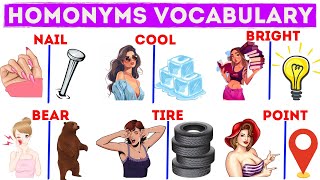 English Vocabulary Homonyms  Homonyms Words  Homonyms in English  Daily Use English Words [upl. by Yenahs411]