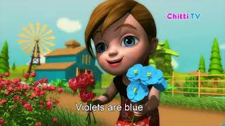 Roses are Red Violets are Blue  Nursery Rhymes For Kids  Chitti TV [upl. by Hsivat]