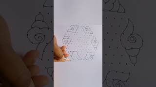 158 dots simple Rangoli rangoli dailyrangoli shorts viralvideo viralshorts howtomakerangoli [upl. by Bernarr]