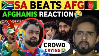 SOUTH AFRICA BEATS AFGHANISTAN AFGHAN PEOPLE CRYING AFTER MATCH 😭 PAKISTANI PUBLIC REACTION ON IND [upl. by Nagel]