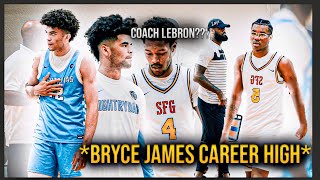 LeBron James Coaches His Son Bryce and SFG Against The Boozer Twins Bryce Drops 20 🚨 [upl. by Errick]