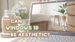MAKE WINDOWS 10 HOME SCREEN AESTHETIC 🍞 how I use widgets to decorate my home screen  Indonesia [upl. by Leinaj]