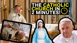 The Catholic Church Explained in 2 Minutes [upl. by Ynnaffit554]