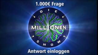 1000€ Frage  Antwort einloggen  Millionenshow Soundeffect [upl. by Nevaed118]