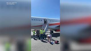 EasyJet plane evacuated after passengers vape explodes [upl. by Vaenfila]