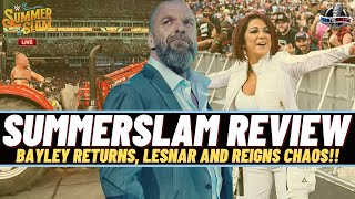 SummerSlam 2022 Full Show Review  LESNAR amp REIGNS CHAOS BAYLEY RETURNS WITH DAKOTA KAI amp IO SHIRAI [upl. by Moon]