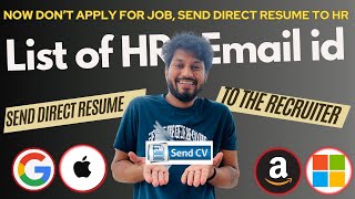 Send resume to company by email  Cold email for job  ask for referral🔥 [upl. by Ggerc]