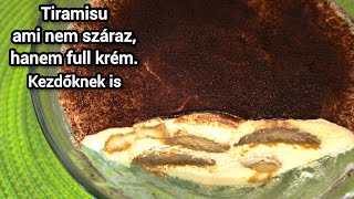 TIRAMISU piskótatallérral és rengeteg krémmel Kezdőknek is [upl. by Egdamlat400]