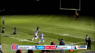 Taylorville 4 Parker Stokes 43yd Pick Six TD [upl. by Annert]