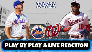 Washington Nationals vs New York Mets Live Reaction  3000 SUB GIVEAWAY  7424  Mets vs Nationals [upl. by Ille]