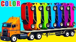 COLOR CARS on Truck Fun Gameplay with Songs [upl. by Aleinad138]