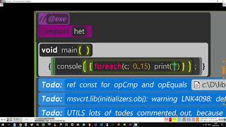 Experimental DLang IDE  Colorful console text [upl. by Htyderem]