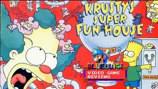 Krustys Super Fun House SNES  Blueluigi Video Game Reviews [upl. by Omrelliug]