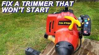 Fixing A Homelite Trimmer That Wont Start [upl. by Marilee386]