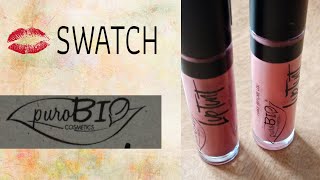 SWATCH ENCRES A LEVRES LIP TINT PUROBIO makeup naturel [upl. by Mariellen]