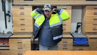 ProtectX Waterproof Class 3 Hi Vis Safety Winter Bomber Jacket for Men [upl. by Anileuqcaj973]