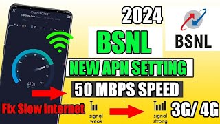 BSNL APN Settings 2024  BSNL 3G  4G Internet Problem  BSNL Internet Speed Kaise Badhaye [upl. by Aeynod216]