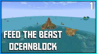 FTB OceanBlock Ep1  Castaway at Sea [upl. by Narhem]