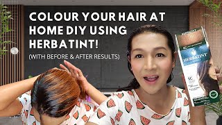 COLOR YOUR HAIR AT HOME amp HERBATINT REVIEW DIY [upl. by Ledba]