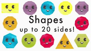 Learn Shapes With Up to 20 Sides  Recognising Geometric Shapes [upl. by Reeba]