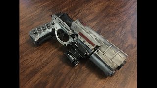 Custom Cyberpunk Airsoft Pistol wSonicCore V2 Quick Demo [upl. by Ainsley]