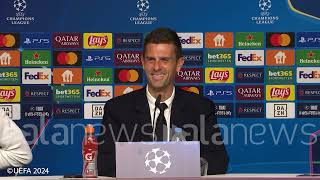 Champions League Thiago Motta in conferenza stampa pre LipsiaJuventus [upl. by Duong]