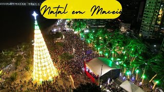 MACEIÓ ILUMINAÇÃO NATALINA na Belíssima Orla de Maceió  Alagoas Brasil  CHRISTMAS 2023  ⭐️✨ [upl. by Acirederf]