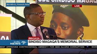 FULL SPEECH Fikile Mbalula pays tribute to Magaqa [upl. by Wilow343]