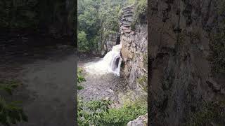 Linville Falls Plunge Basin near Newland NC after Rainfall [upl. by Ahsenroc]