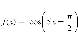 Derivadas de Funciones Trigonométricas fx  cos 5x pi2 [upl. by Aivatal599]