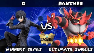 CROWNED  16  Q Joker vs Panther Incineroar  Winners Semis  SSBU Smash Ultimate [upl. by Ennagroeg564]