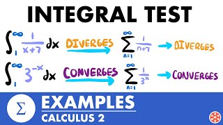 Integral Test For Series Examples  Calculus 2  JK Math [upl. by Humbert554]