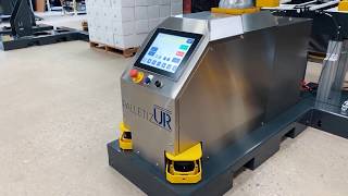 Turnkey Cobot Palletizer  Universal Robots  ONExia Inc [upl. by Seltzer84]