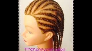 Trenzas Africanas o Cosidas Para Verano  Cornrow Braids [upl. by Rednijar]