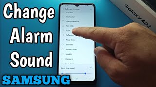 How to Change Alarm Sound on Samsung Galaxy A02 [upl. by Lebazej]