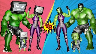 FAMILY HULK VS FAMILY HULK HULK TITAN TV MAN SheHulk Episode 3 [upl. by Epstein263]