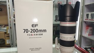 Canon EF 70200mm f28L IS III USM EFMount LensFullFrame Format Unboxing [upl. by Eelra114]