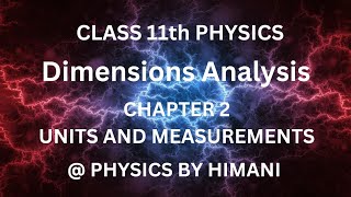 physics class11 unitsandmeasurements dimensions education physics PhysicsbyHimani1805 [upl. by Dragon]