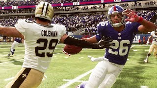 Madden Franchise Giants vs Saints Madden 19 Career Mode  Ep 4 Saquon Barkley Madden 19 Franchise [upl. by Culberson982]